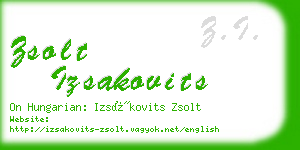 zsolt izsakovits business card